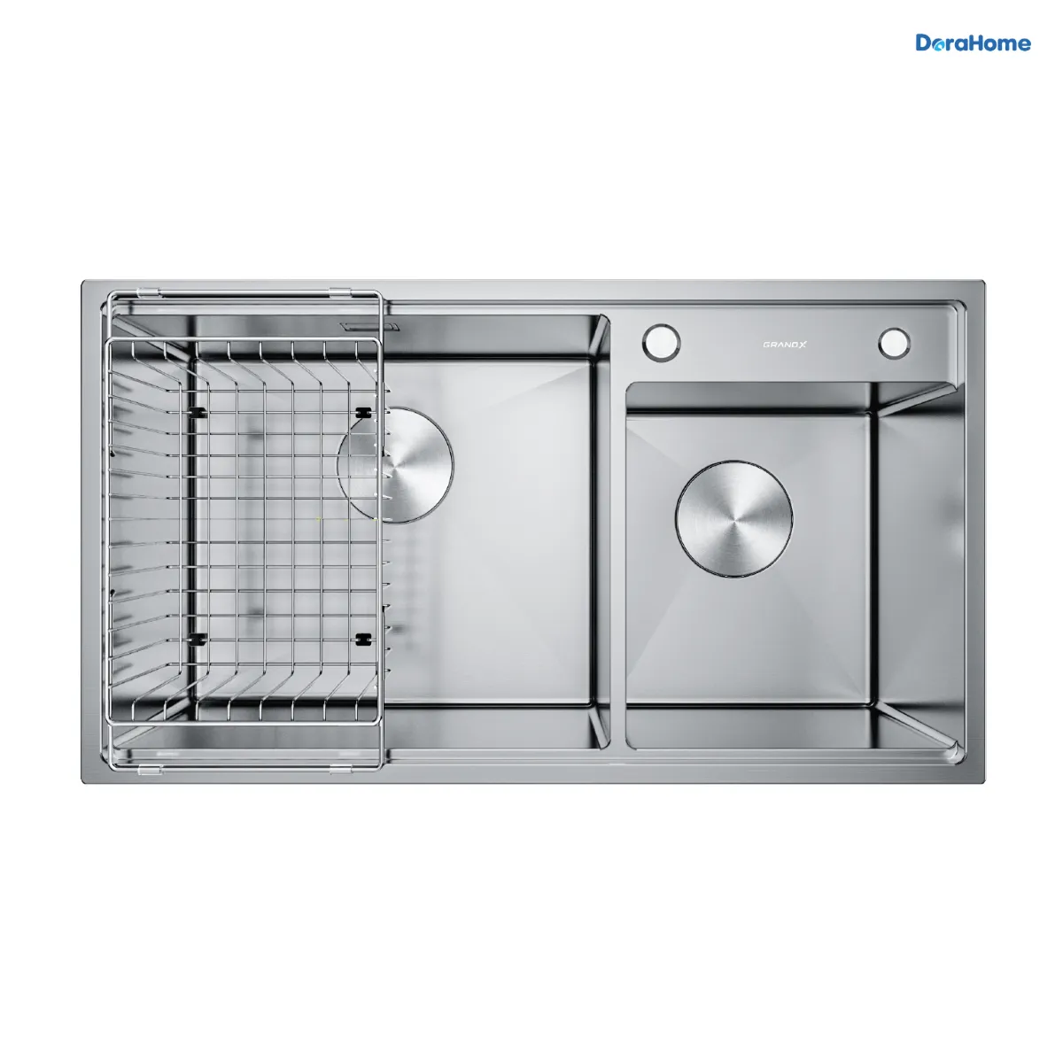 Chậu rửa chén 2 hố Inox GRANDX GX8648DS